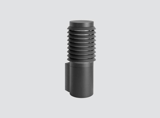 IP66 IK10 Wall-mounted luminaire with opal diffuser and conical trims 360º light emission F540CLT-550CLT