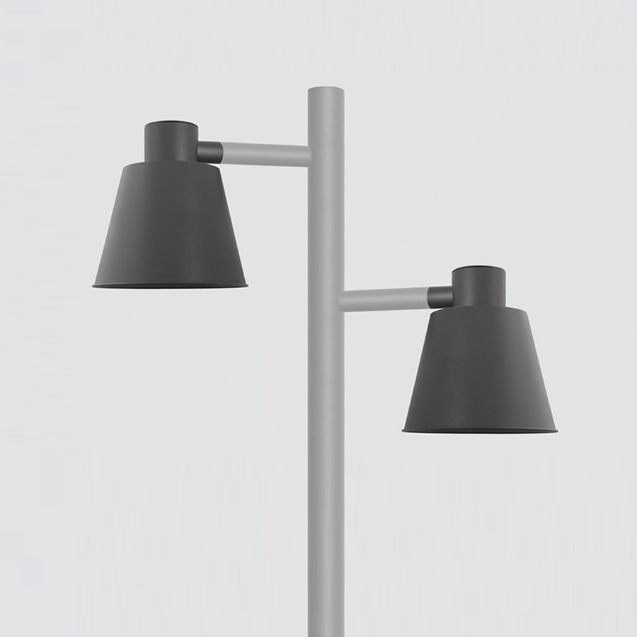 The outdoor suspensions, now also available as wall-mounted and pole-mounted fixtures
