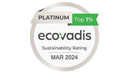 ROVASI have been awarded the prestigious EcoVadis Platinum Medal