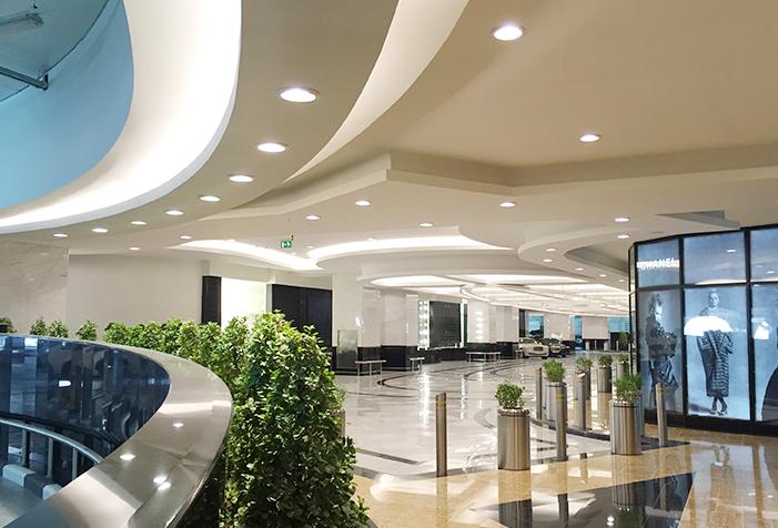 ROVASI lights up the VIP valet parking area at the Mall of the Emirates