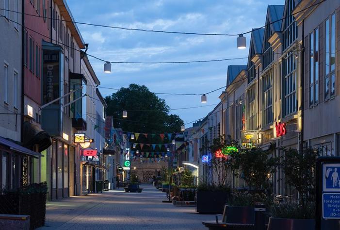AERIAL lighting up the streets of Kalmar - Sweden