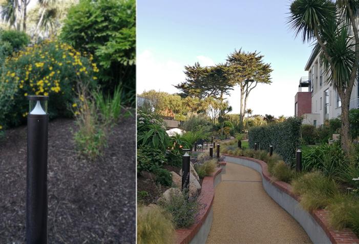 Genista 200 stylishly illuminates the garden at Hotel Kelly’s Resort Hotel & Spa in Rosslare, Ireland.