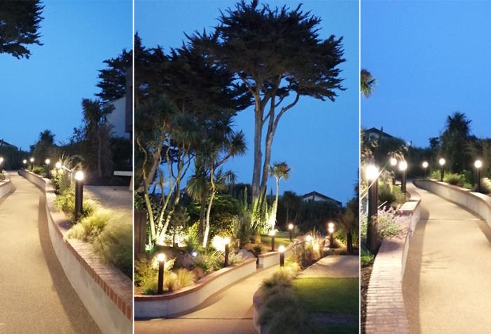 Genista 200 stylishly illuminates the garden at Hotel Kelly’s Resort Hotel & Spa in Rosslare, Ireland.