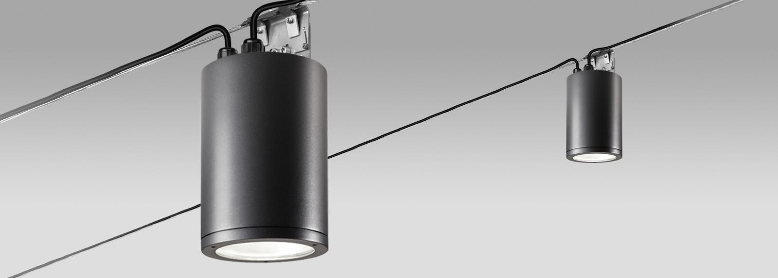 AERIAL | IP65 Pendant downlights for catenary systems