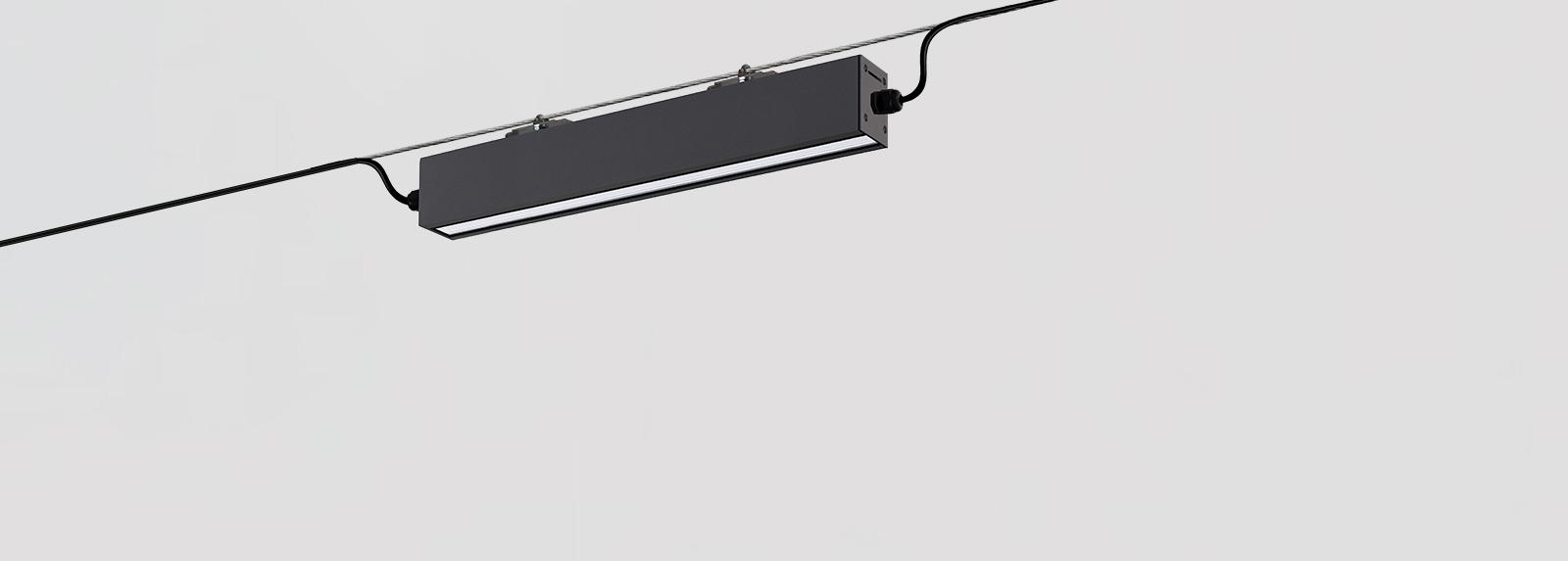 DISTRICT 900 | IP66 pendant linear downlights for catenary system