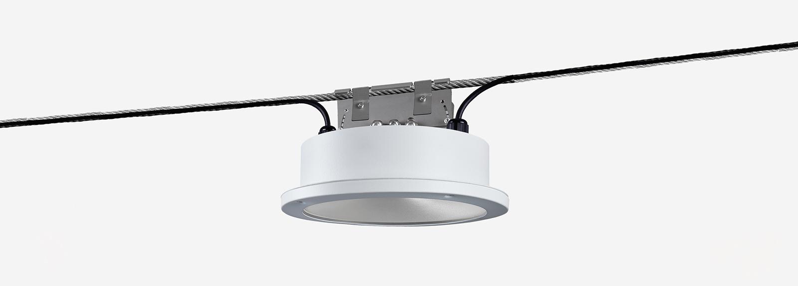 SAUCER | IP65 Pendant downlights for catenary systems