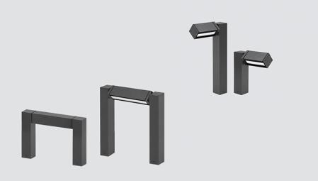 Design, das Wege erhellt: neue Pollerleuchten und Lichtstrukturen IP66 IK10.