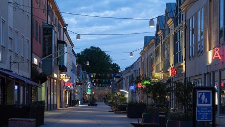 AERIAL lighting up the streets of Kalmar - Sweden