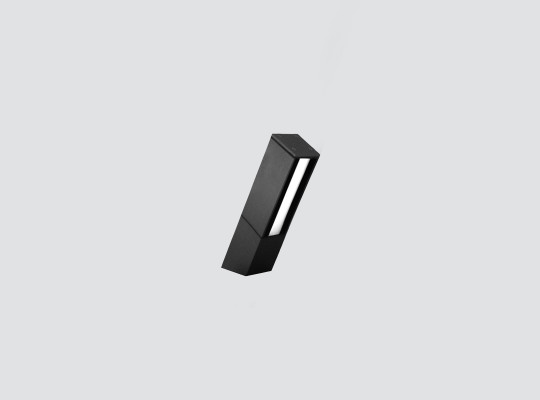 IP66 IK10 Inclined bollard with frontal light emission F220KXS