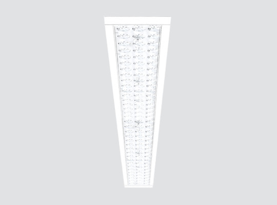 Recessed linear downlight with optics F101GRP