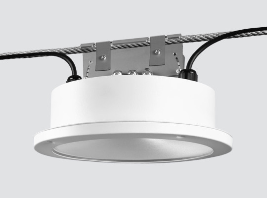 IP65 IK10 Pendant downlight for catenary systems F101SCR