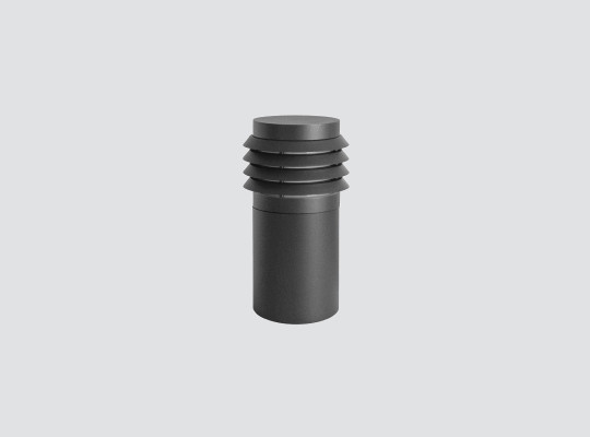 IP66 IK10 Bollard with opal diffuser and conical trims 360º light emission F220CLT-230CLT