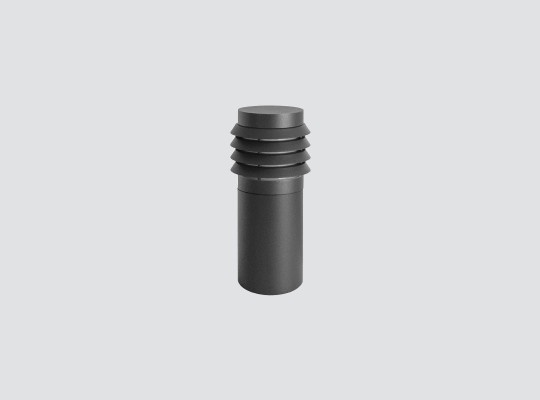 IP66 IK10 Bollard with opal diffuser and conical trims 360º light emission  F220CLX-230CLX