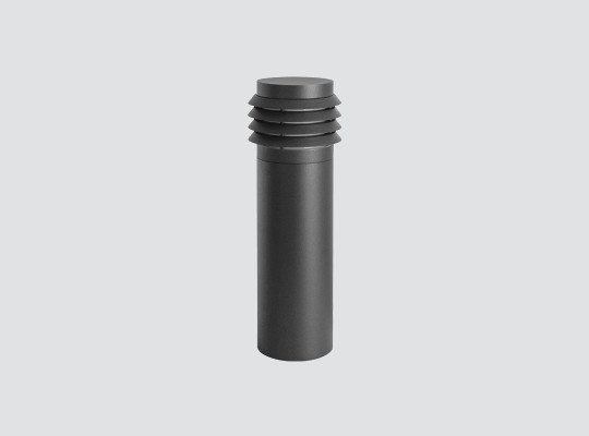 IP66 IK10 Bollard with opal diffuser and conical trims 360º light emission F222CLT-232CLT