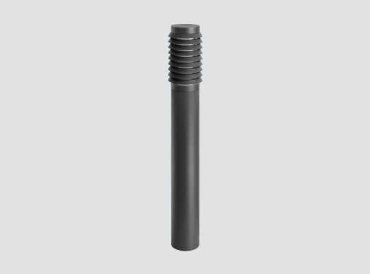IP66 IK10 Bollard with opal diffuser and conical trims 360º light emission F244CLT-254CLT