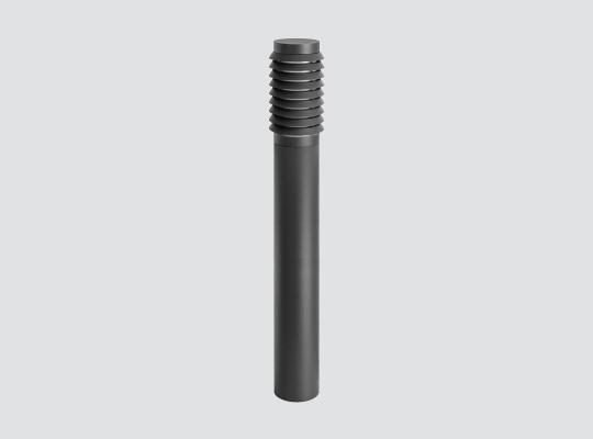 IP66 IK10 Bollard with opal diffuser and conical trims 360º light emission F244CLX-254CLX