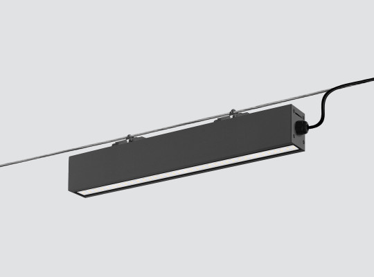 IP66 IK10 Pendant downlight for catenary system with optics F93DST