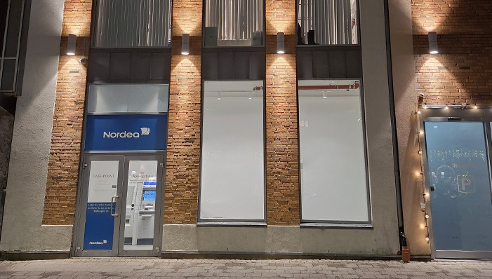 Fassade Einkaufszentrum Sandens