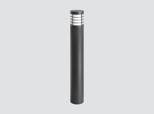 IP66 IK10 Bollard with opal diffuser and trims 360º light emission F124CLX-134CLX