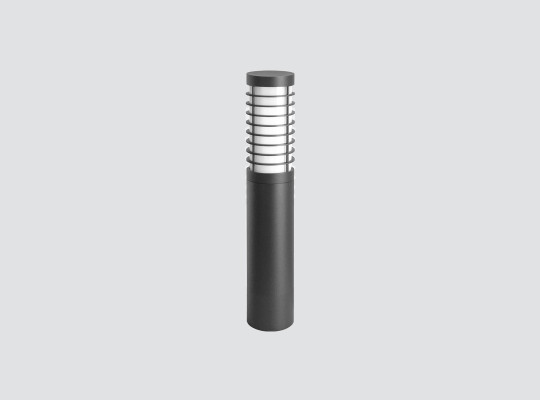 IP66 IK10 Bollard with opal diffuser and trims 360º light emission F142CLX-152CLX