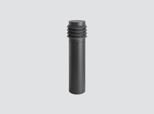 IP66 IK10 Bollard with opal diffuser and conical trims 360º light emission  F222CLX-232CLX