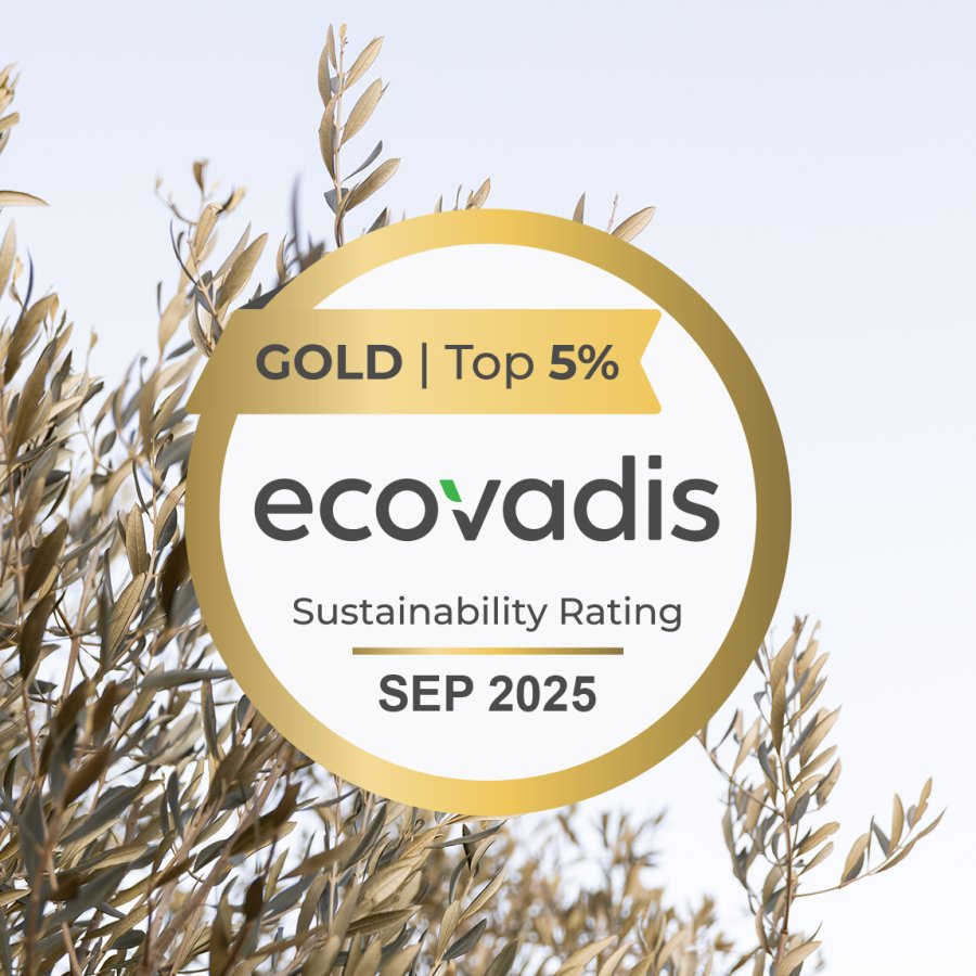 We have been awarded the prestigious EcoVadis Gold Medal