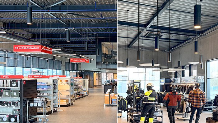 Luminaires KERI pour environnements commerciaux