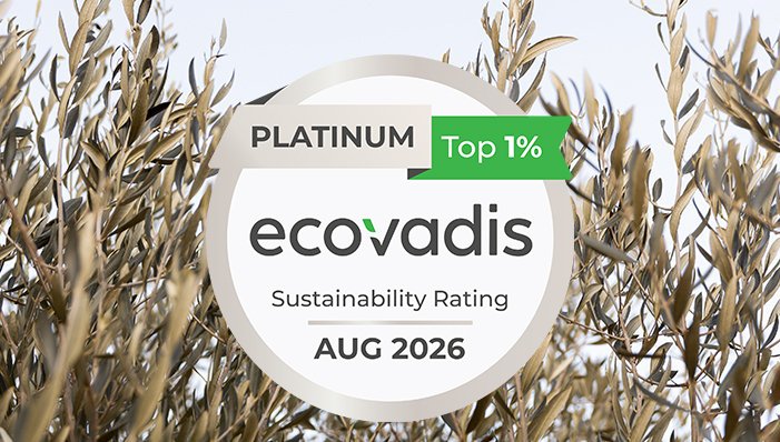 We have been awarded the prestigious EcoVadis Platinum Medal
