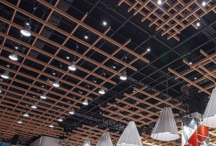 Helix and Gravity lighting the HKIA Community Building, Hong Kong