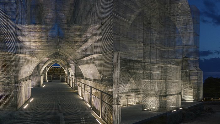 Els projectors lineals DISTRICT 800 personalitzats de ROVASI il·luminen la nova intervenció arquitectònica del Castell de Burgos