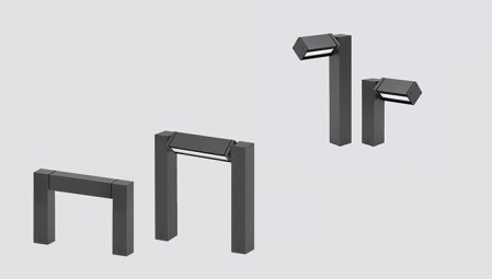 Design, das Wege erhellt: neue Pollerleuchten und Lichtstrukturen IP66 IK10.